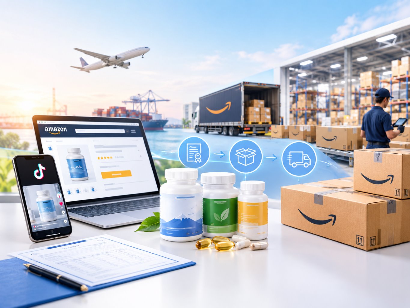 Amazon/TikTok膳食补充剂爆单后怎么补货？